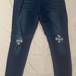 Distressed Denim Jeggings Size Large